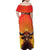 Personalized Spain Bull with Crown Family Matching Off Shoulder Maxi Dress and Hawaiian Shirt Espana Flag with Coat of Arms