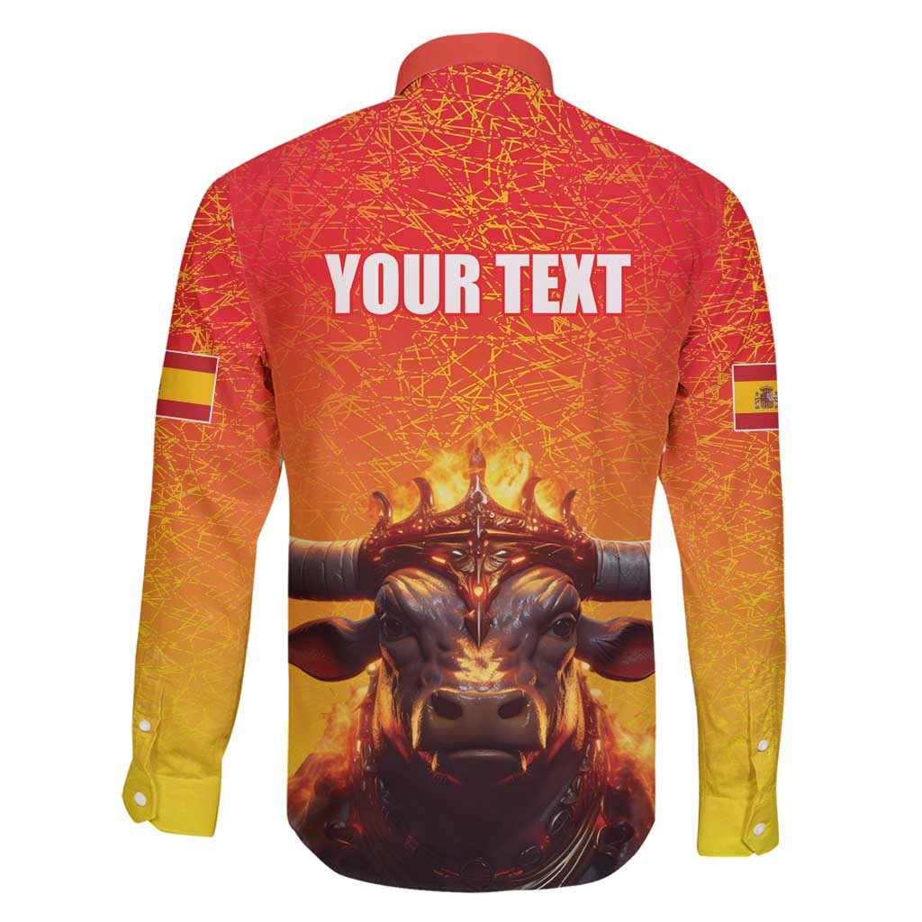 Personalized Spain Bull with Crown Family Matching Puletasi and Hawaiian Shirt Espana Flag with Coat of Arms