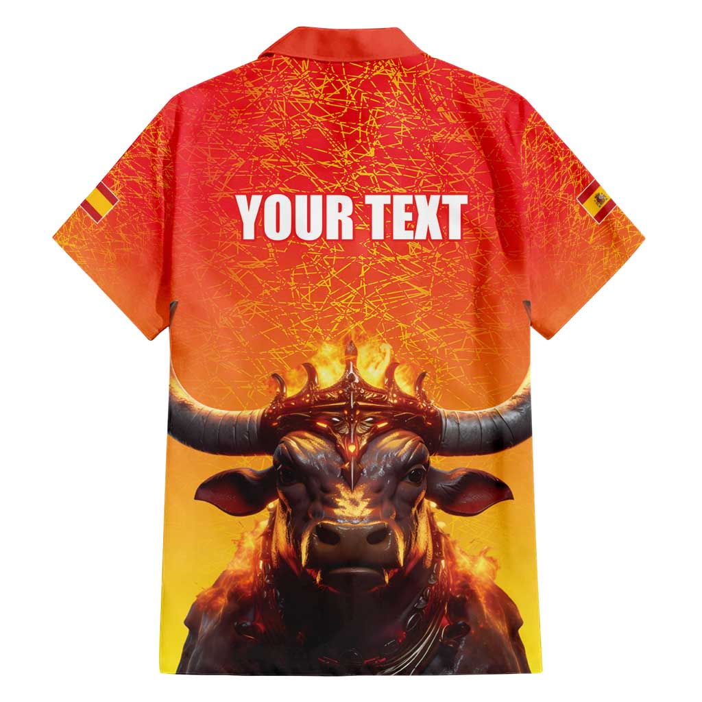 Personalized Spain Bull with Crown Family Matching Short Sleeve Bodycon Dress and Hawaiian Shirt Espana Flag with Coat of Arms