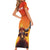 Personalized Spain Bull with Crown Family Matching Short Sleeve Bodycon Dress and Hawaiian Shirt Espana Flag with Coat of Arms