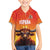 Personalized Spain Bull with Crown Family Matching Short Sleeve Bodycon Dress and Hawaiian Shirt Espana Flag with Coat of Arms