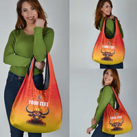 Personalized Spain Bull with Crown Grocery Bag Espana Flag with Coat of Arms