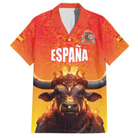 Personalized Spain Bull with Crown Hawaiian Shirt Espana Flag with Coat of Arms