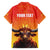 Personalized Spain Bull with Crown Hawaiian Shirt Espana Flag with Coat of Arms