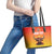 Personalized Spain Bull with Crown Leather Tote Bag Espana Flag with Coat of Arms