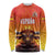 Personalized Spain Bull with Crown Long Sleeve Shirt Espana Flag with Coat of Arms