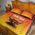 Personalized Spain Bull with Crown Quilt Bed Set Espana Flag with Coat of Arms