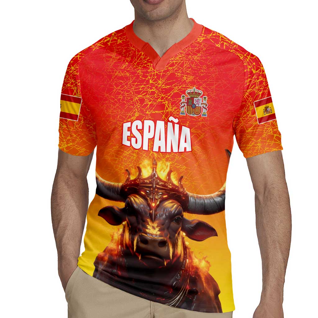 Personalized Spain Bull with Crown Rugby Jersey Espana Flag with Coat of Arms