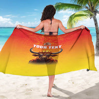 Personalized Spain Bull with Crown Sarong Espana Flag with Coat of Arms