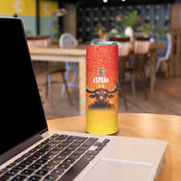Personalized Spain Bull with Crown Skinny Tumbler Espana Flag with Coat of Arms