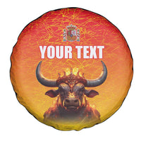 Personalized Spain Bull with Crown Spare Tire Cover Espana Flag with Coat of Arms