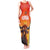 Personalized Spain Bull with Crown Tank Maxi Dress Espana Flag with Coat of Arms