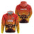 Personalized Spain Bull with Crown Zip Hoodie Espana Flag with Coat of Arms