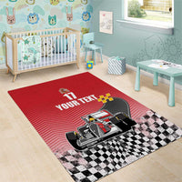 Custom Spain Formula One Area Rug Motorsport with Flag F1 World Championship