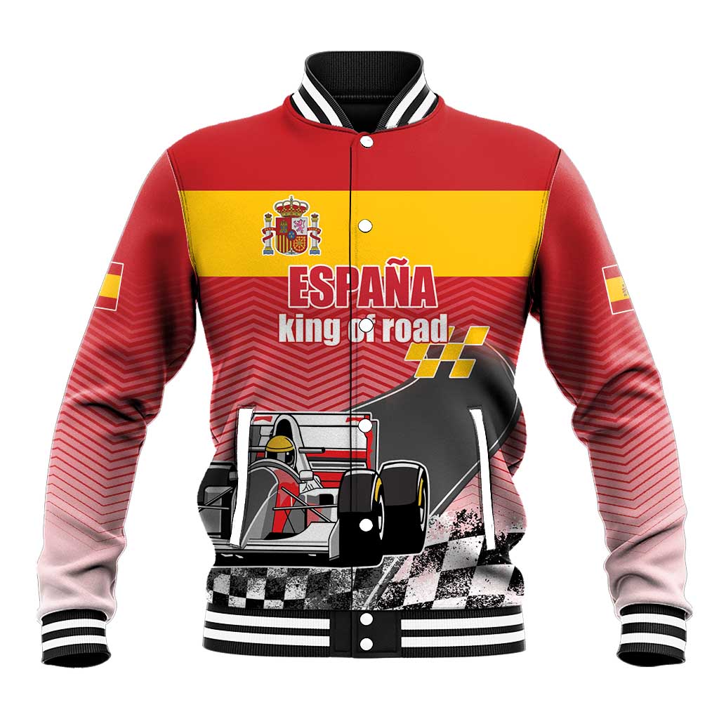 Custom Spain Formula One Baseball Jacket Motorsport with Flag F1 World Championship