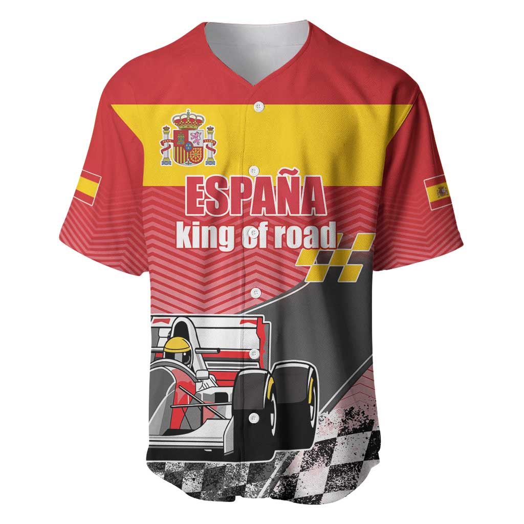 Custom Spain Formula One Baseball Jersey Motorsport with Flag F1 World Championship