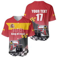 Custom Spain Formula One Baseball Jersey Motorsport with Flag F1 World Championship