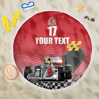 Custom Spain Formula One Beach Blanket Motorsport with Flag F1 World Championship