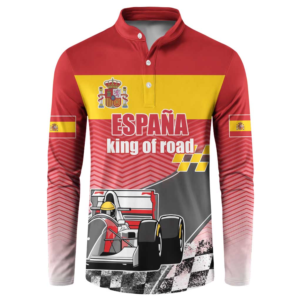 Custom Spain Formula One Button Sweatshirt Motorsport with Flag F1 World Championship