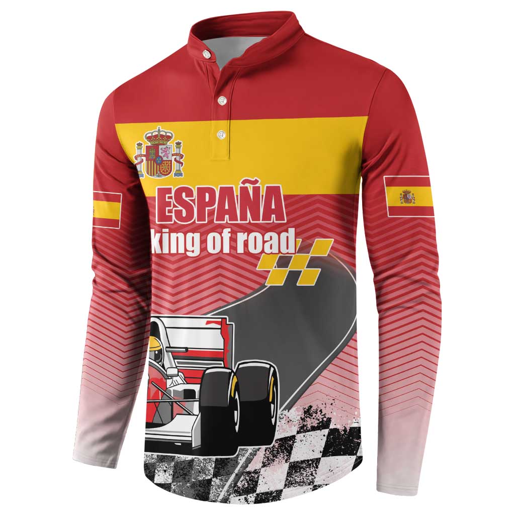Custom Spain Formula One Button Sweatshirt Motorsport with Flag F1 World Championship