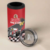 Custom Spain Formula One 4 in 1 Can Cooler Tumbler Motorsport with Flag F1 World Championship