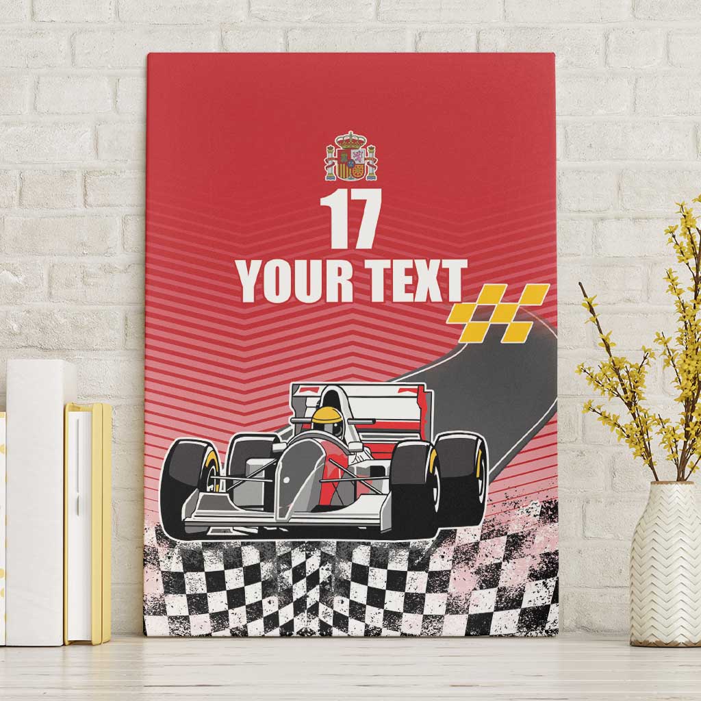 Custom Spain Formula One Canvas Wall Art Motorsport with Flag F1 World Championship