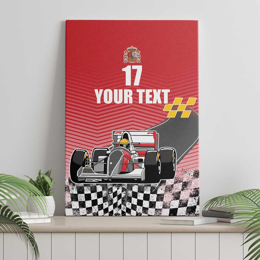 Custom Spain Formula One Canvas Wall Art Motorsport with Flag F1 World Championship