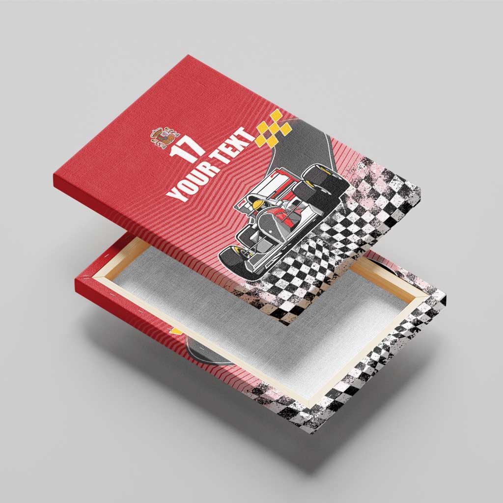 Custom Spain Formula One Canvas Wall Art Motorsport with Flag F1 World Championship