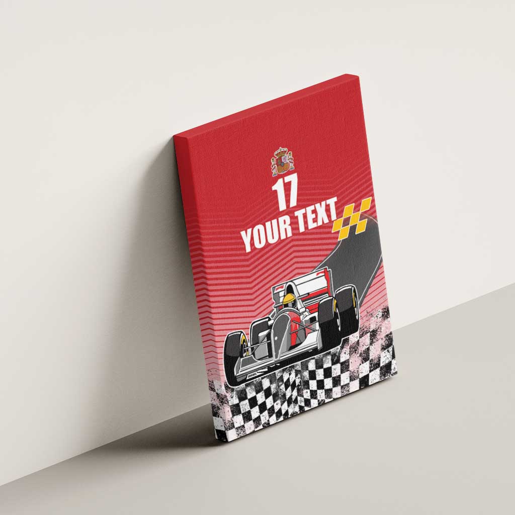 Custom Spain Formula One Canvas Wall Art Motorsport with Flag F1 World Championship