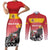 Custom Spain Formula One Couples Matching Short Sleeve Bodycon Dress and Long Sleeve Button Shirt Motorsport with Flag F1 World Championship
