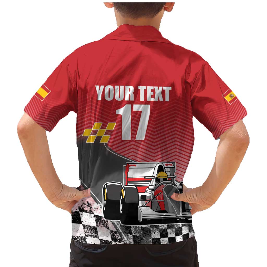 Custom Spain Formula One Family Matching Mermaid Dress and Hawaiian Shirt Motorsport with Flag F1 World Championship