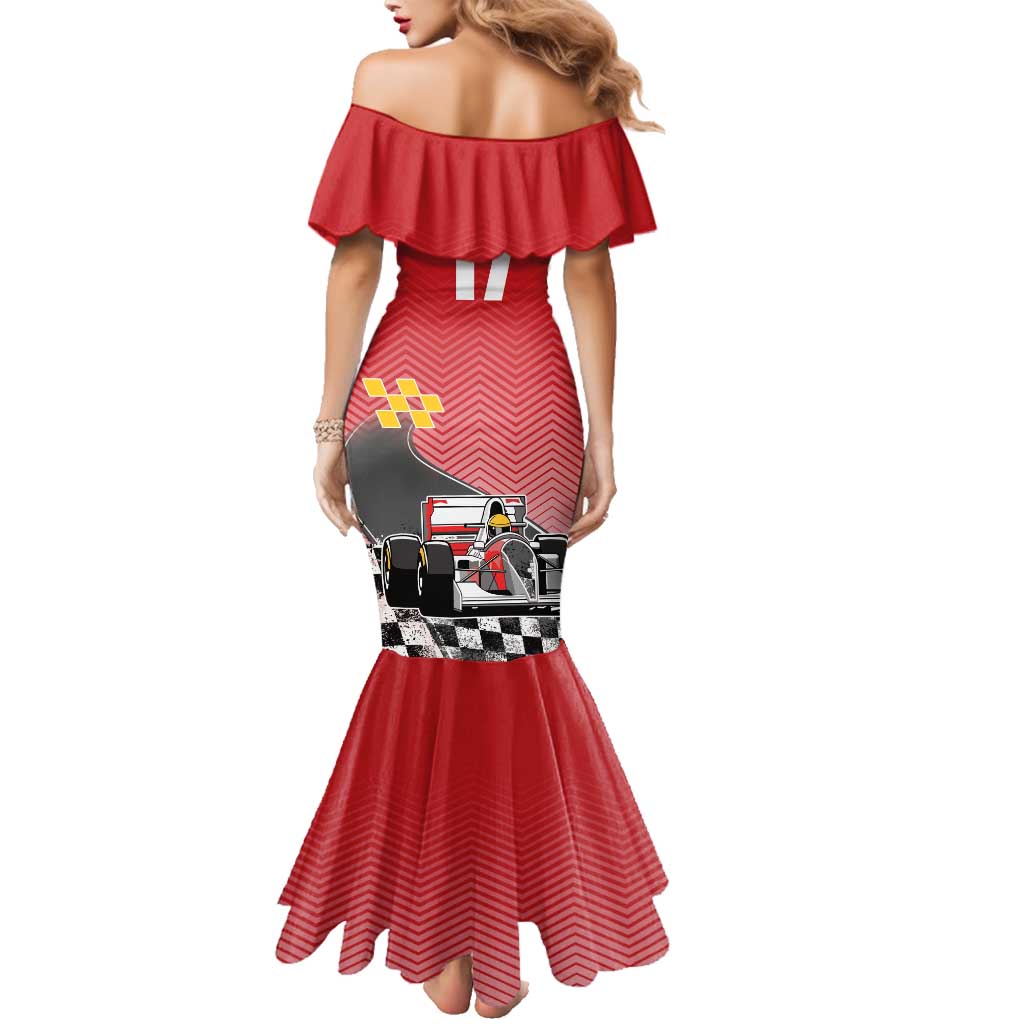 Custom Spain Formula One Family Matching Mermaid Dress and Hawaiian Shirt Motorsport with Flag F1 World Championship