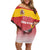 Custom Spain Formula One Family Matching Off Shoulder Short Dress and Hawaiian Shirt Motorsport with Flag F1 World Championship