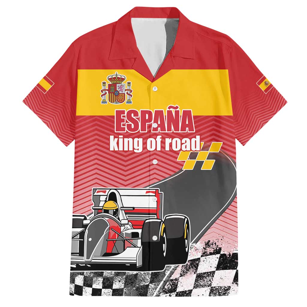 Custom Spain Formula One Family Matching Short Sleeve Bodycon Dress and Hawaiian Shirt Motorsport with Flag F1 World Championship