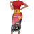 Custom Spain Formula One Family Matching Short Sleeve Bodycon Dress and Hawaiian Shirt Motorsport with Flag F1 World Championship