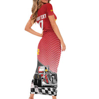 Custom Spain Formula One Family Matching Short Sleeve Bodycon Dress and Hawaiian Shirt Motorsport with Flag F1 World Championship