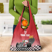 Custom Spain Formula One Grocery Bag Motorsport with Flag F1 World Championship
