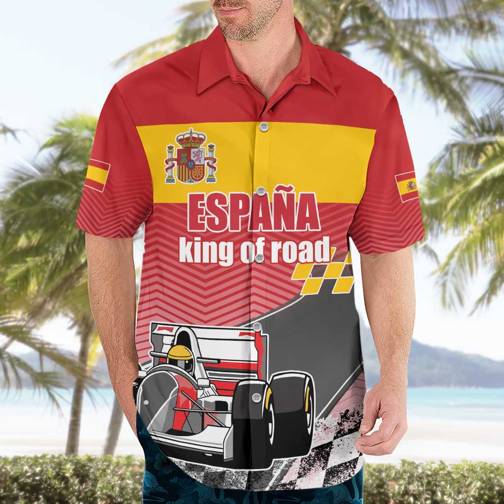 Custom Spain Formula One Hawaiian Shirt Motorsport with Flag F1 World Championship