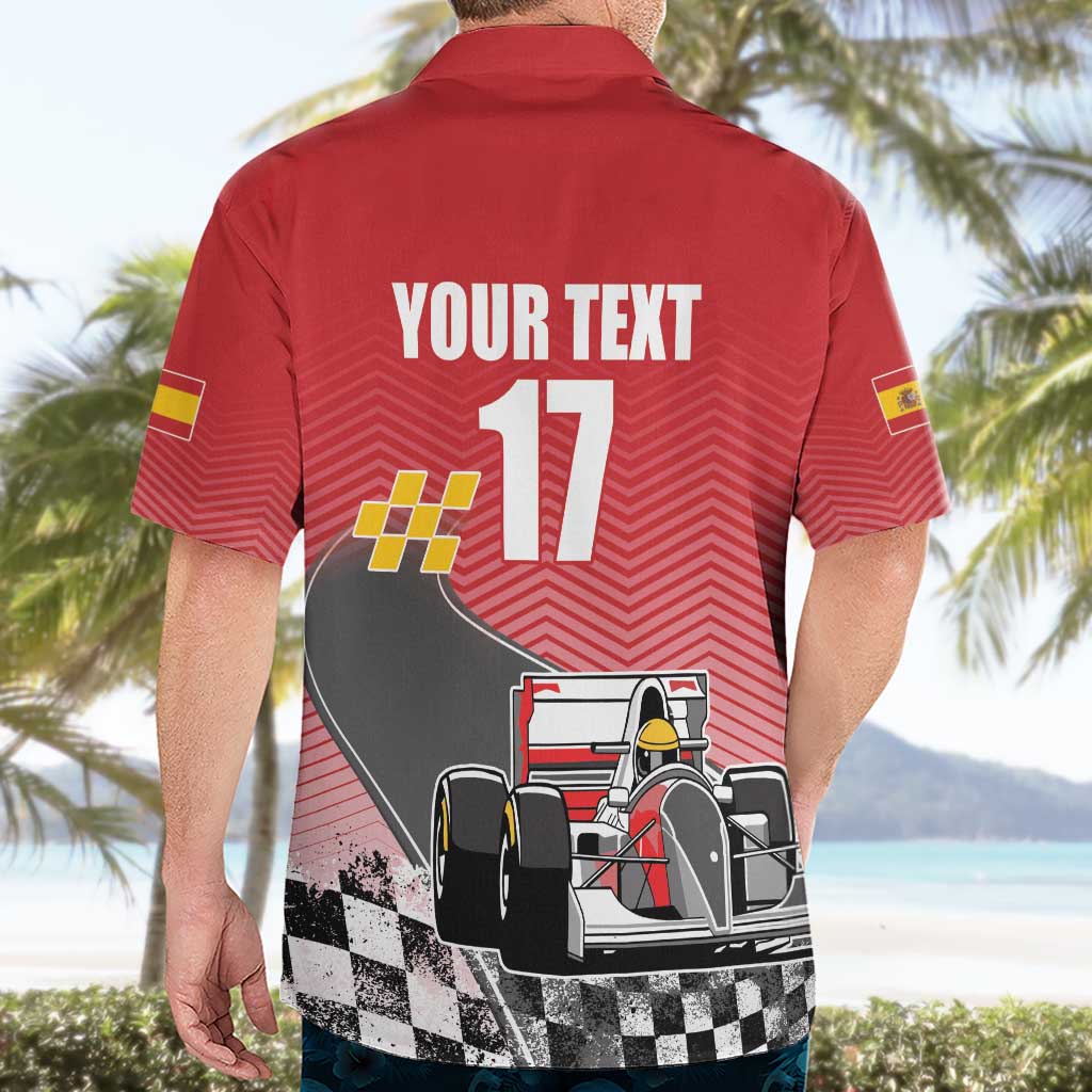 Custom Spain Formula One Hawaiian Shirt Motorsport with Flag F1 World Championship