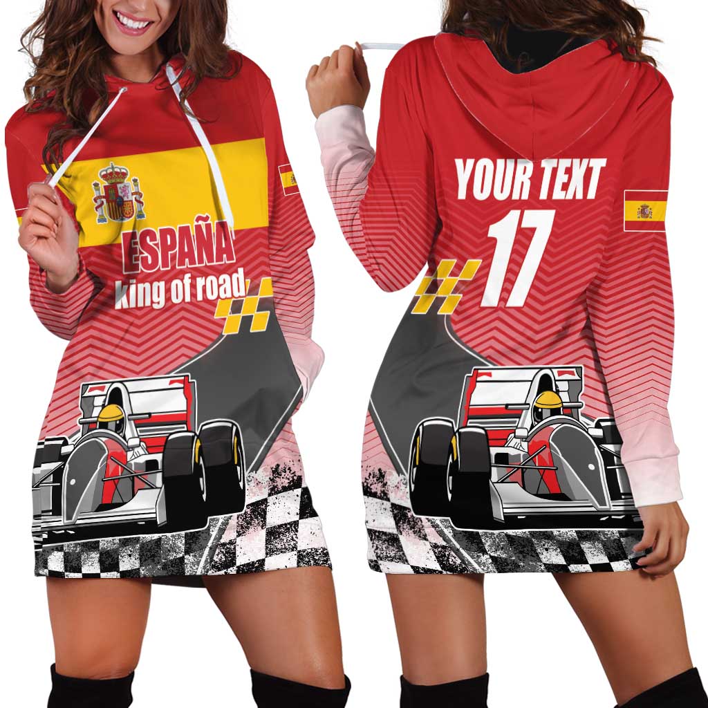 Custom Spain Formula One Hoodie Dress Motorsport with Flag F1 World Championship