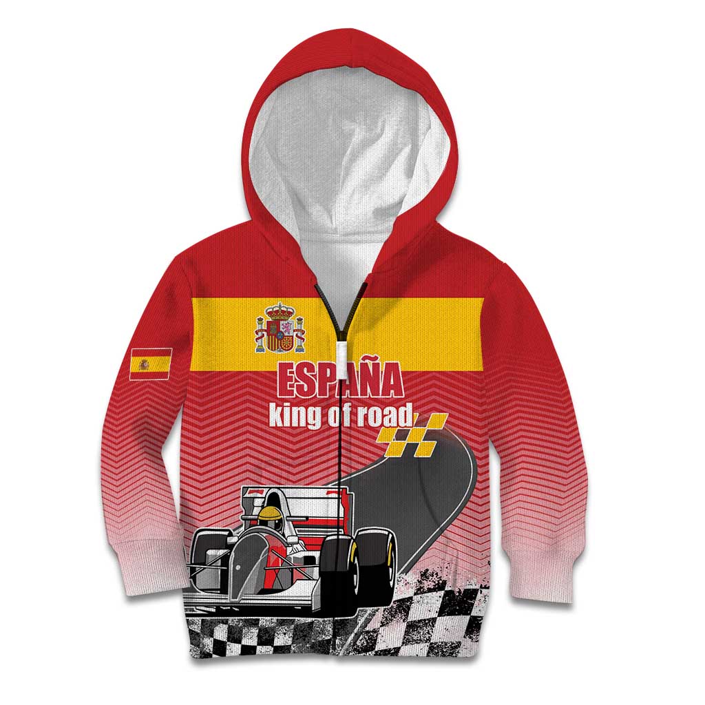 Custom Spain Formula One Kid Hoodie Motorsport with Flag F1 World Championship