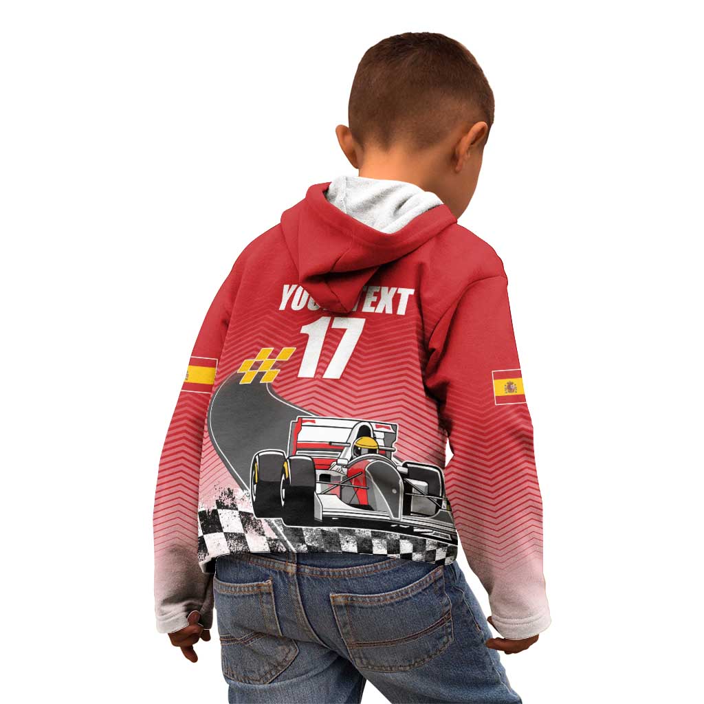 Custom Spain Formula One Kid Hoodie Motorsport with Flag F1 World Championship
