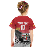 Custom Spain Formula One Kid T Shirt Motorsport with Flag F1 World Championship