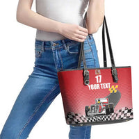 Custom Spain Formula One Leather Tote Bag Motorsport with Flag F1 World Championship