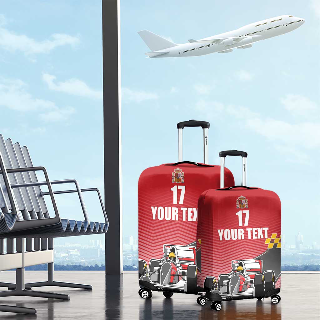 Custom Spain Formula One Luggage Cover Motorsport with Flag F1 World Championship