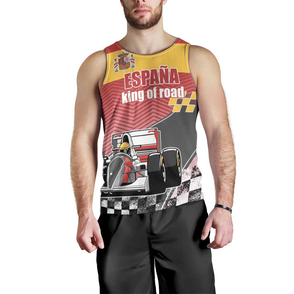 Custom Spain Formula One Men Tank Top Motorsport with Flag F1 World Championship