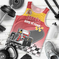 Custom Spain Formula One Men Tank Top Motorsport with Flag F1 World Championship