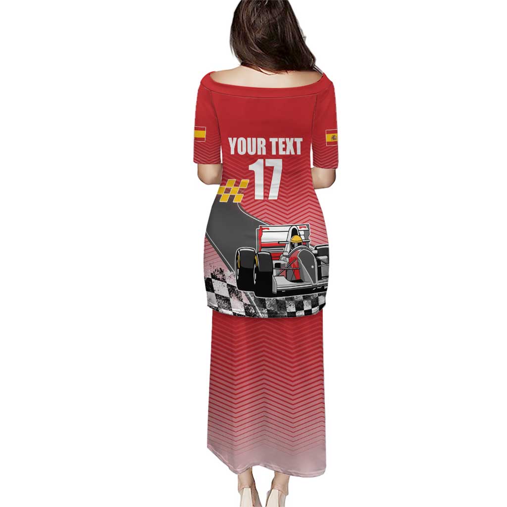 Custom Spain Formula One Puletasi Motorsport with Flag F1 World Championship