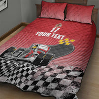 Custom Spain Formula One Quilt Bed Set Motorsport with Flag F1 World Championship