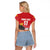 Custom Spain Formula One Raglan Cropped T Shirt Motorsport with Flag F1 World Championship